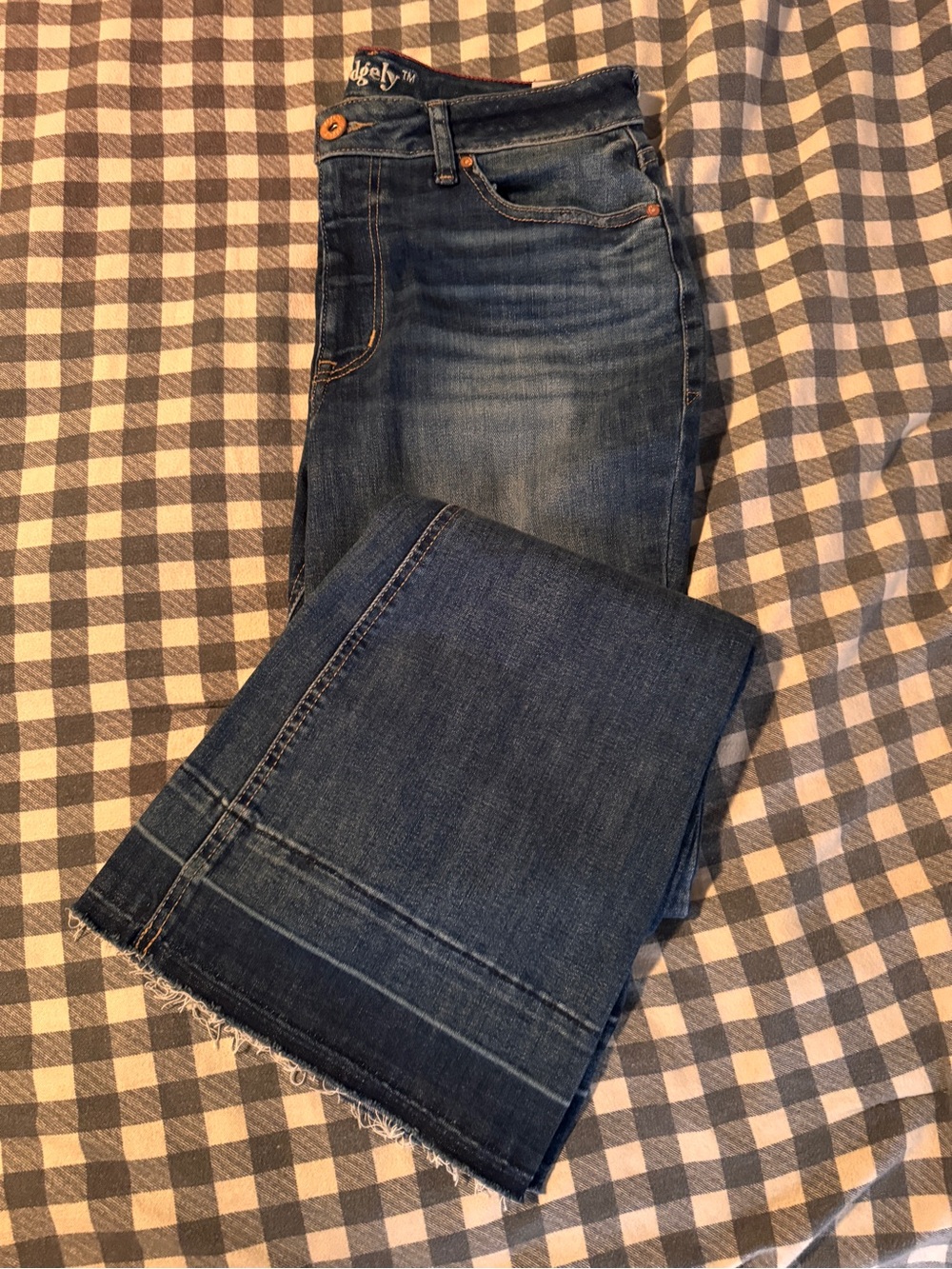 Edgely Dark Blue Denim Jeans - Flare curvy fit